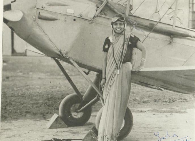 Sarla Thakral, First Woman Pilot of India - Late 1930's