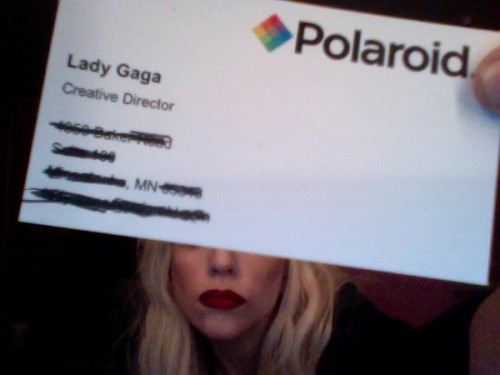 Lady-Gaga-Polaroid-Business-Card-500x375