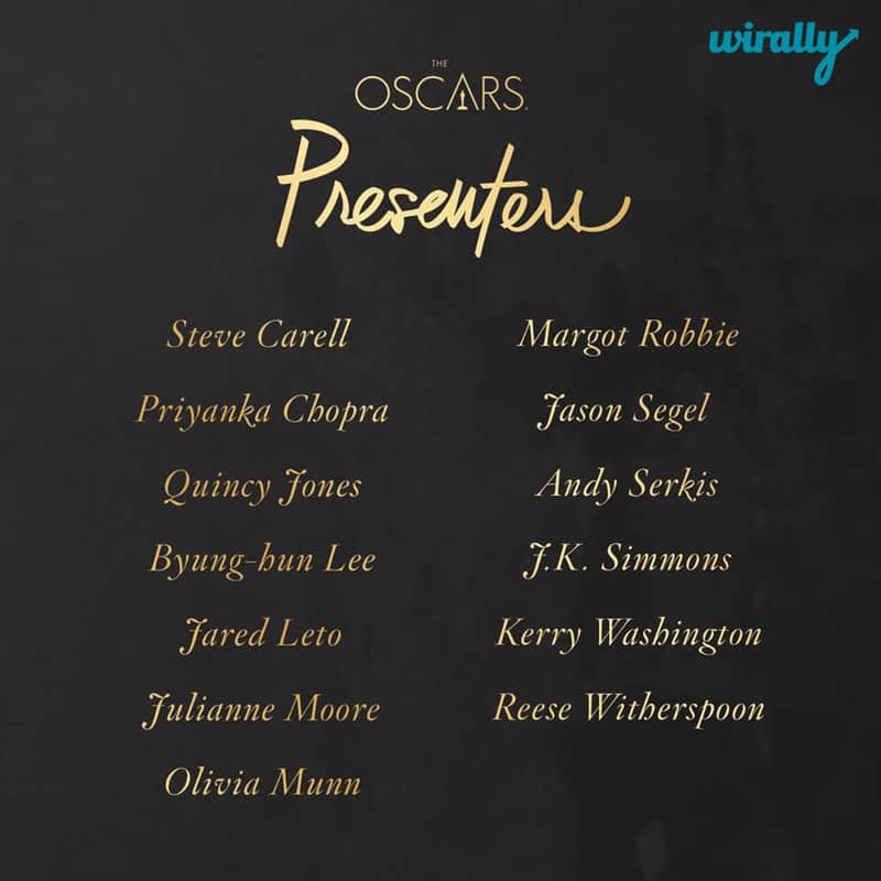 Oscars 2016 Presenter List