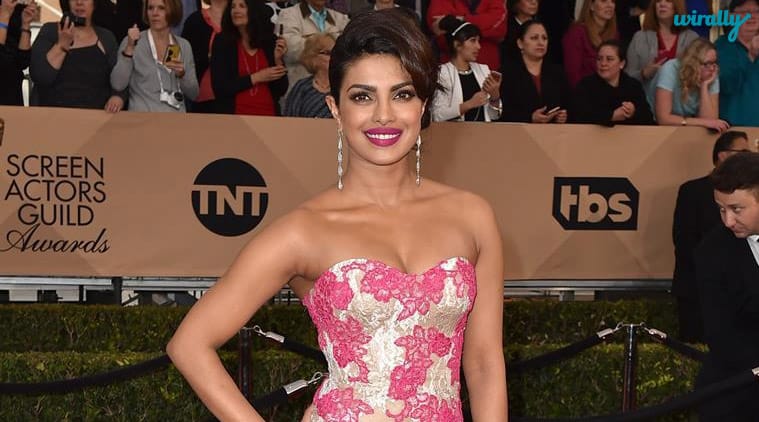 Priyanka Chopra arrives at the 22nd annual Screen Actors Guild Awards at the Shrine Auditorium & Expo Hall on Saturday, Jan. 30, 2016, in Los Angeles. (Photo by Jordan Strauss/Invision/AP)