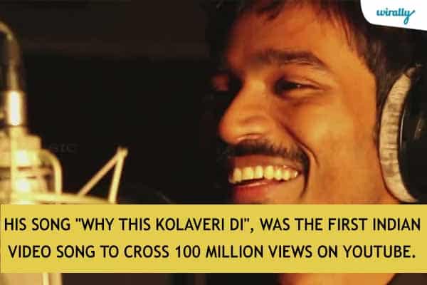 His song Why this Kolaveri Di, was the first Indian video song to cross 100 million views on YouTube.