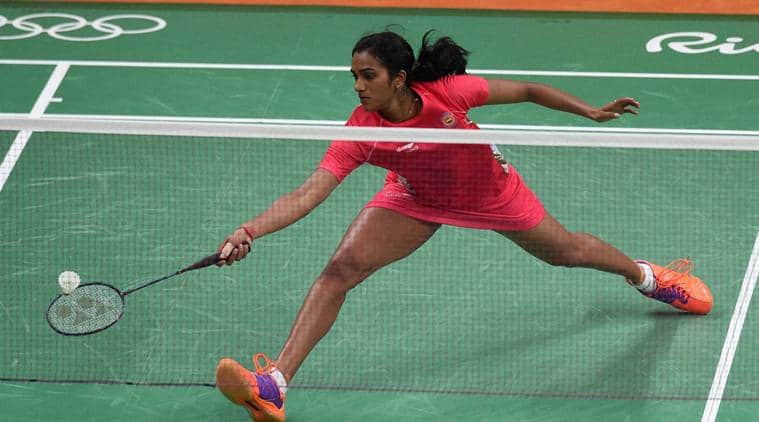 Rio de Janeiro: Shuttler P.V. Sindhu plays a shot in the pre-quarter Finals match against Tai Tzu Ying of Chinese Taipei in 2016 Summer Olympics at Rio de Janeiro in Brazil on Monday. Sindhu won 21-13 21-15. PTI Photo by Atul Yadav (PTI8_16_2016_000039a)
