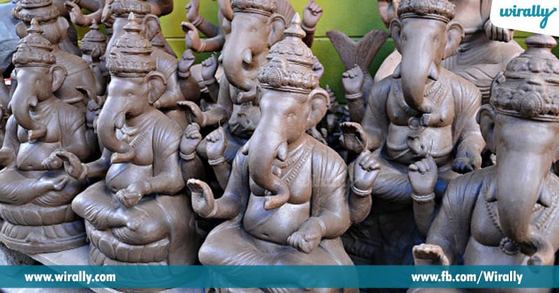1. Make your Ganesha with clay