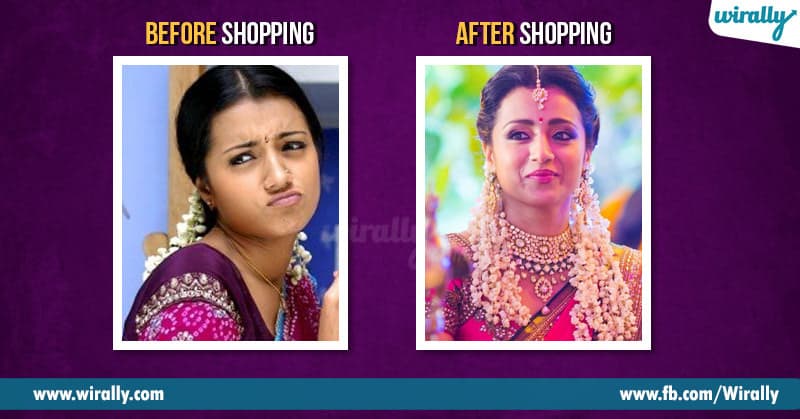 Before shopping after shopping