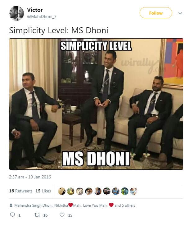 MS Dhoni Simplicity Memes