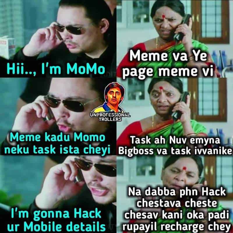 Telugu Pages Trolling 'Momo Challenge'