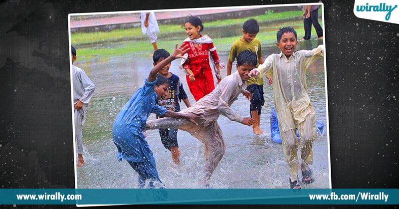 3 - childern playing in water
