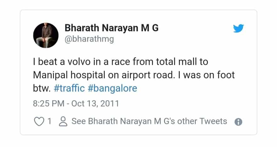 6. Bangalore Traffic Tweets