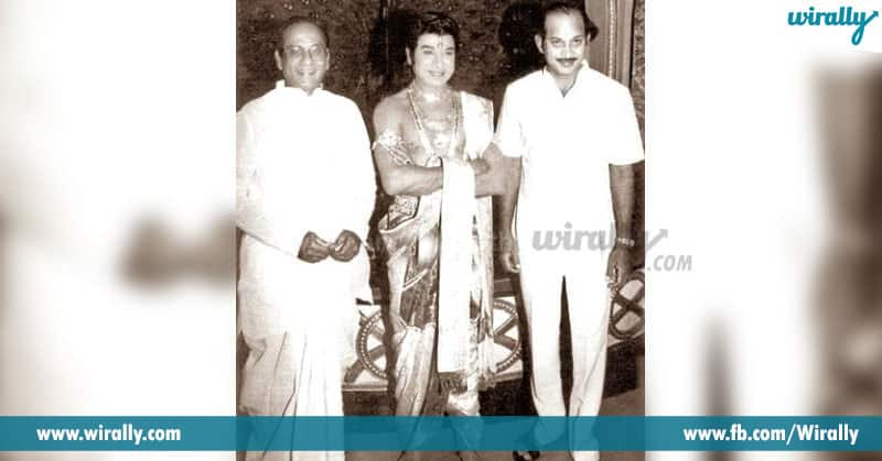 9. Krishna and ANR with Kannada superstar Rajkumar