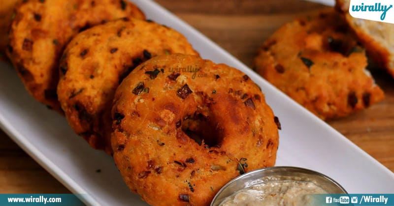 Bread vada in plate