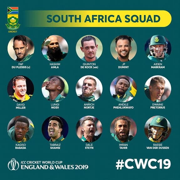 ICC cricket World Cup 2019 full Squads