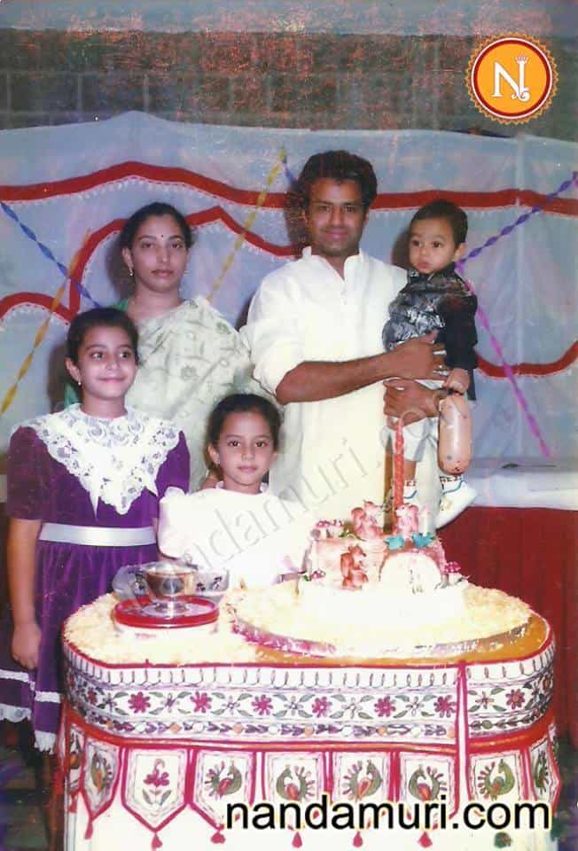 24. Rare pic of BalaKrishna and his wife Vasundhara with their children