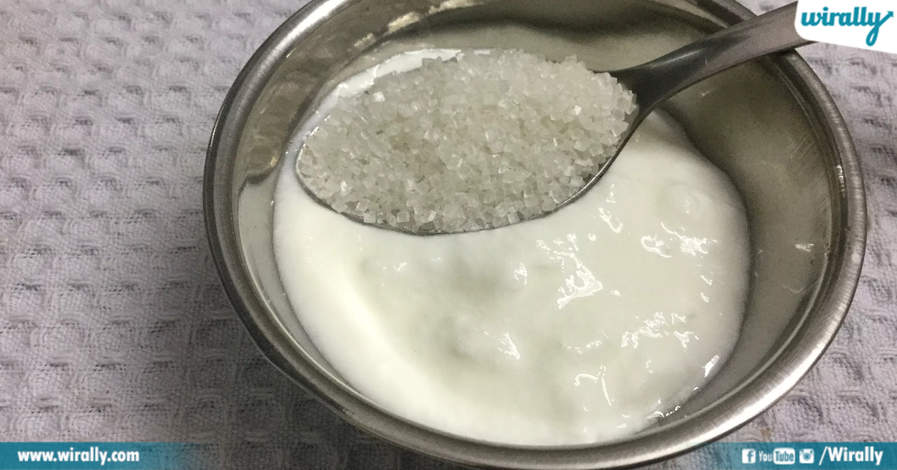 Eat curd and sugar before heading out