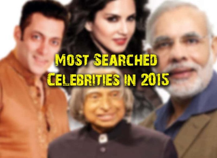 Most searched celebrities in India 2015