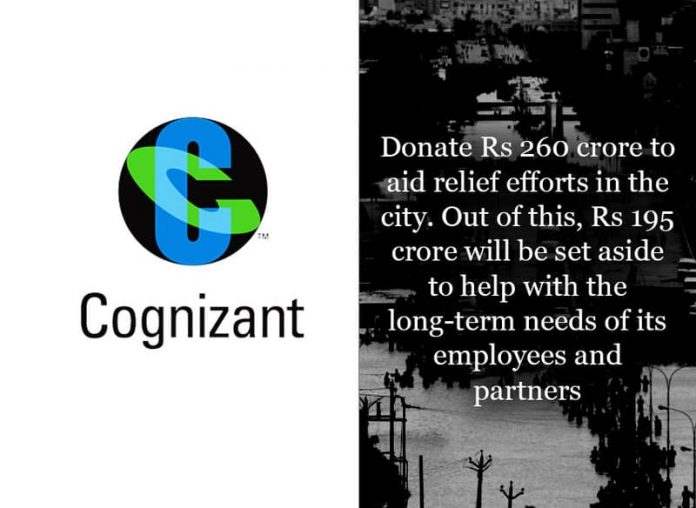 Cognizant,chennai flood relief funds