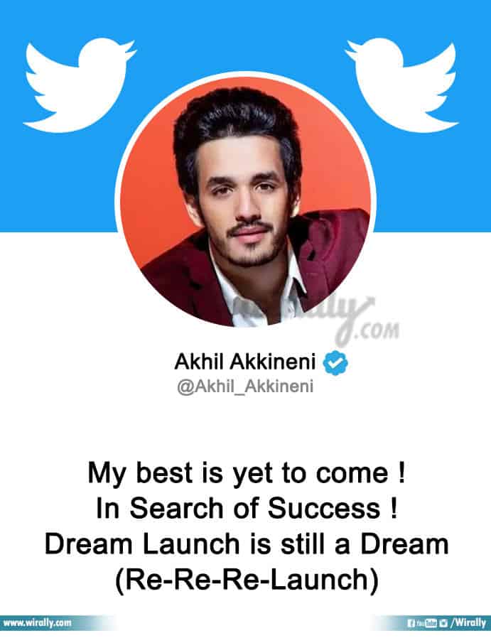 Tollywood Celebs Twitter Bios Based