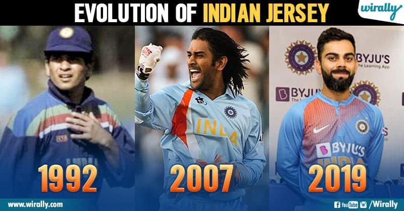 evolution of indian cricket team jersey