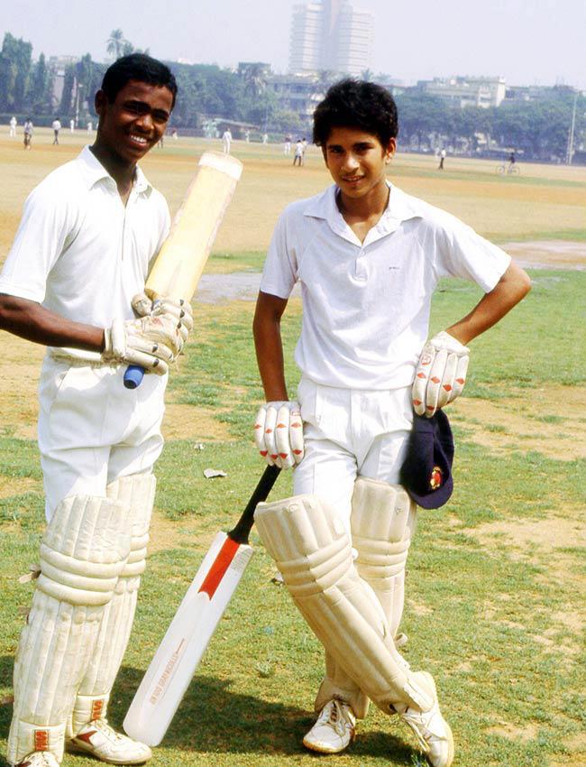 1. The Young Vinod Kambli And Sachin Tendulkar !