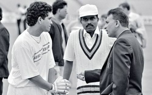 14. Young Sachin Tendulkar With Sunil Gavaskar