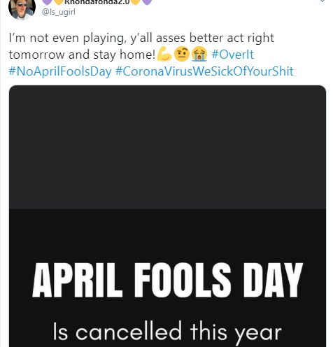 4. No April Fool's Day