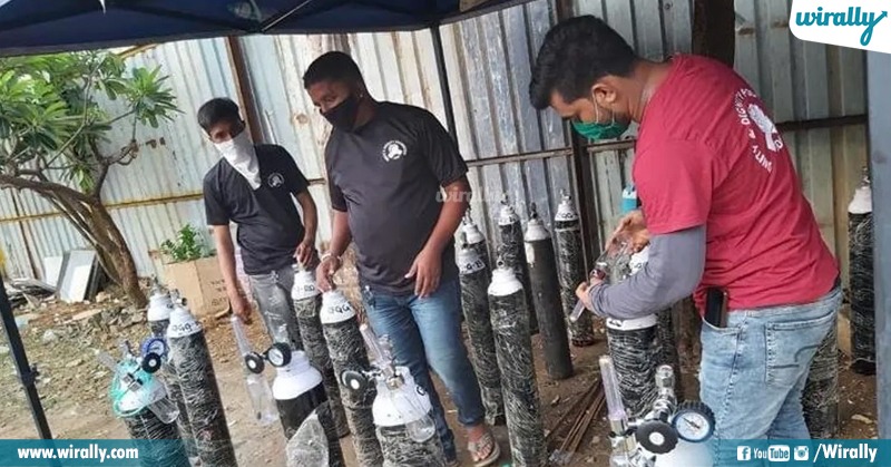 Shahnawaz Shaikh providing free oxyzen cylinders