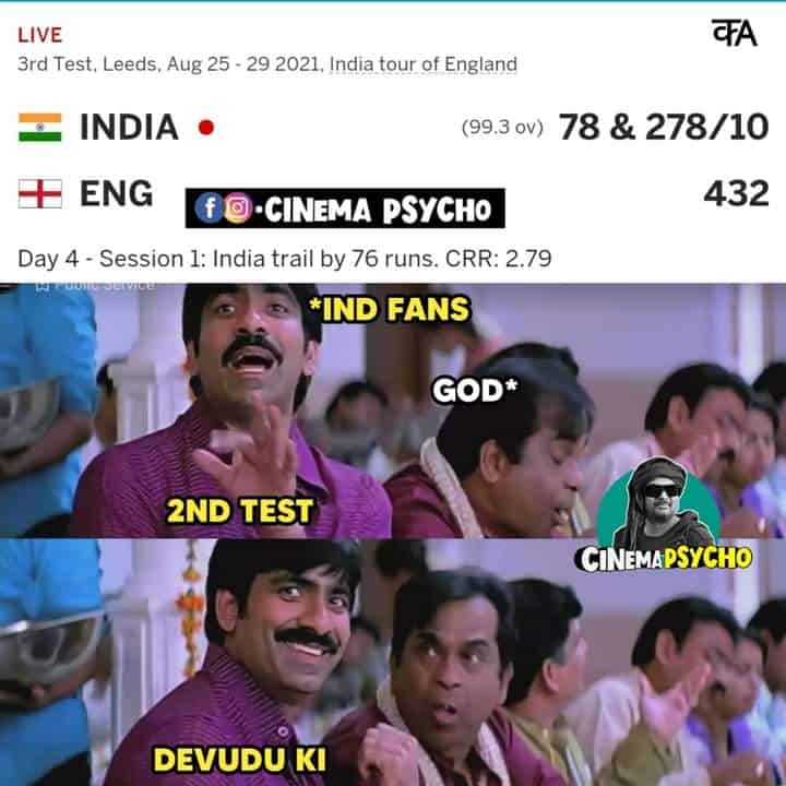 9.Memes on england india test match