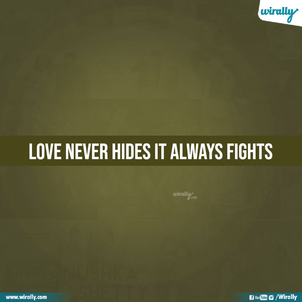 Love Never Hides It Always Fights