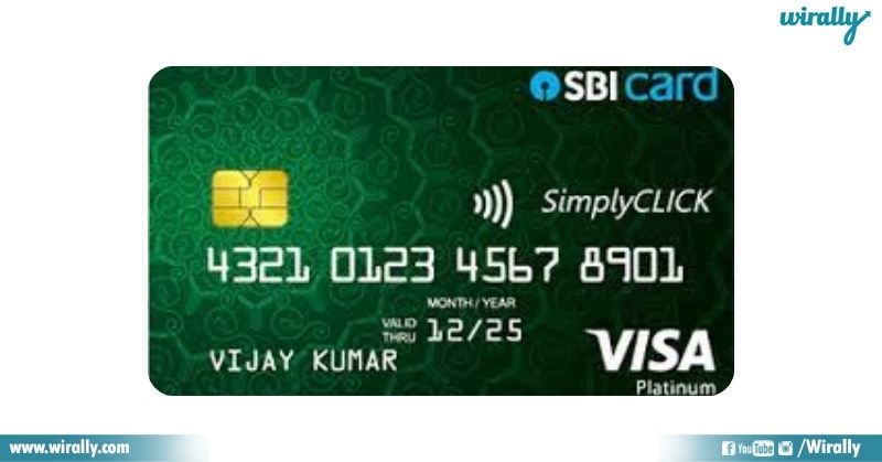 7. SBI SimplyClick Credit Card 