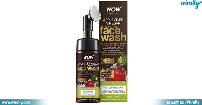 Wow Skin Science Apple Cider Vinegar Foaming Face Wash for Dry Skin and all skin types as well