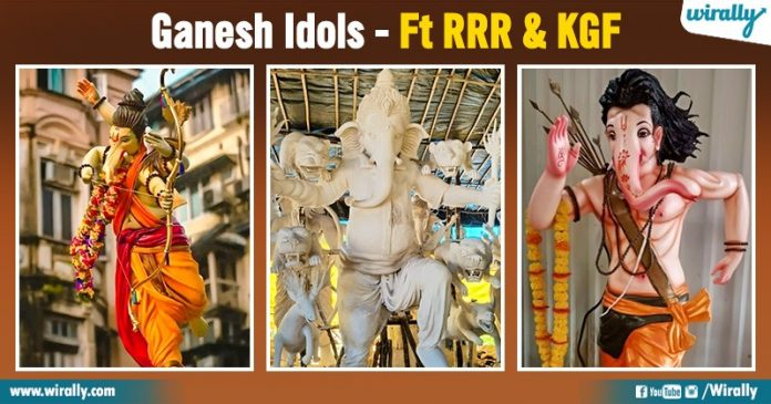 These Ganesh Idols Ft RRR Alluri & Bheem, KGF Rocky Bhai Are Going Viral - Check Them Out