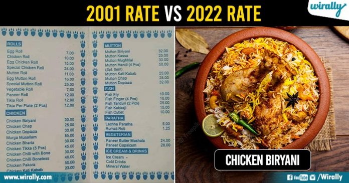 This Hotel Menu Card & The Rates Of Items In 2001 Will Make You Say 'Aa Rojule Bagundevi, No GST Days'