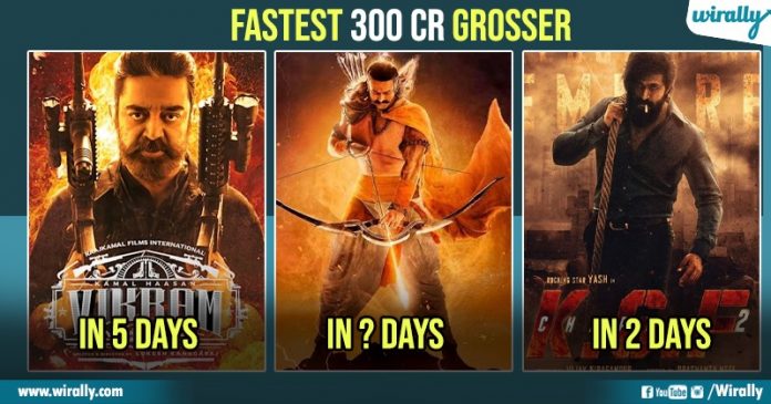 Fastest 300 Crore Grossers